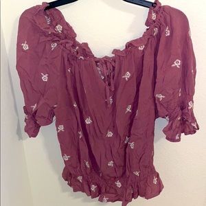 Off Shoulder Flower Short